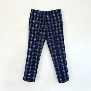 vintage Prada archive blue trompe l'oeil tweed plaid pants 90s trousers 44 M 8